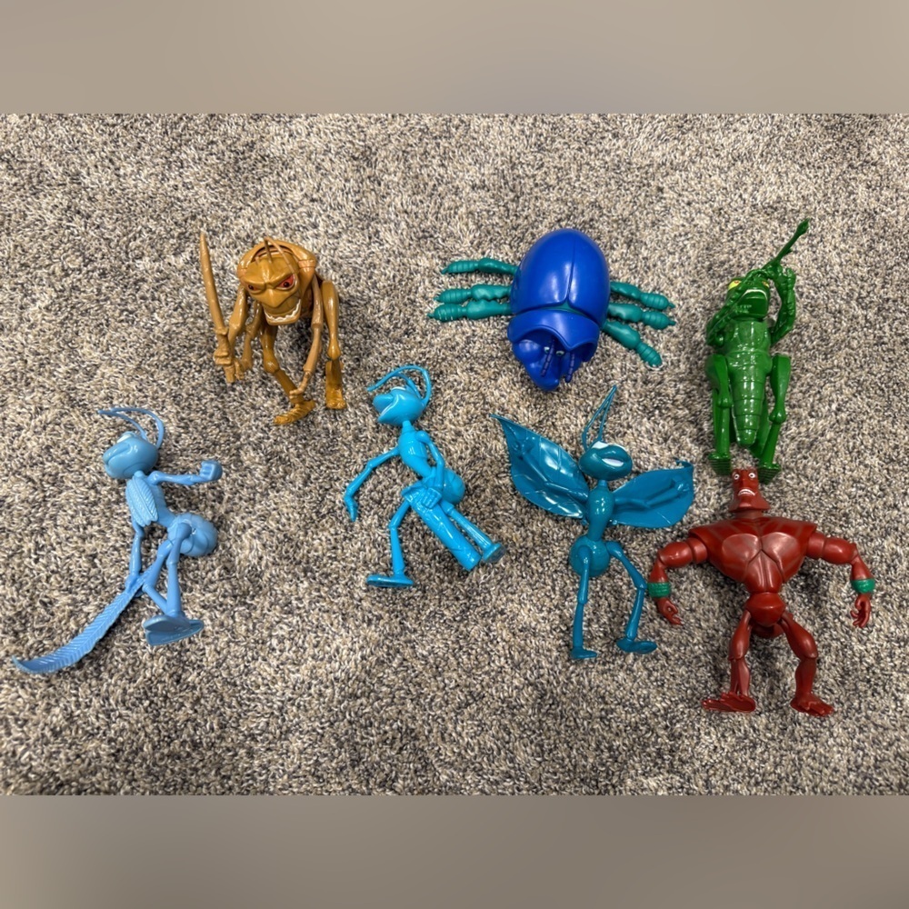 Vintage bugs life toy figures Disney